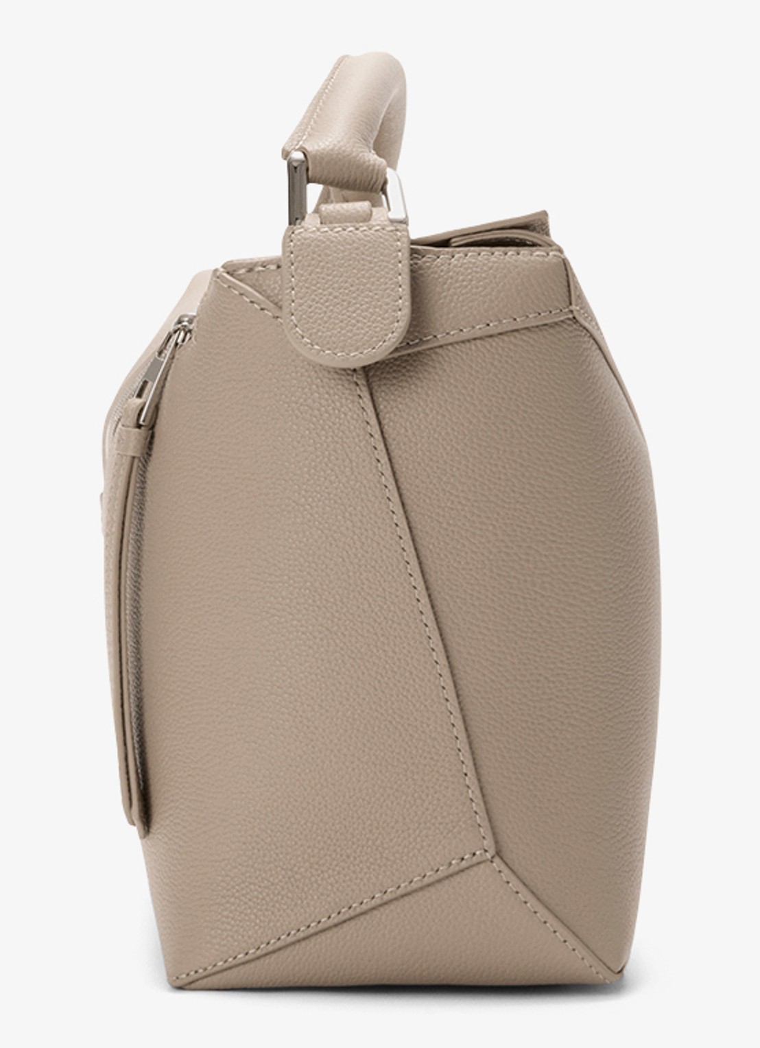 LOEWE Puzzle Edge Medium handtas van kalfsleer - detail 3 zand