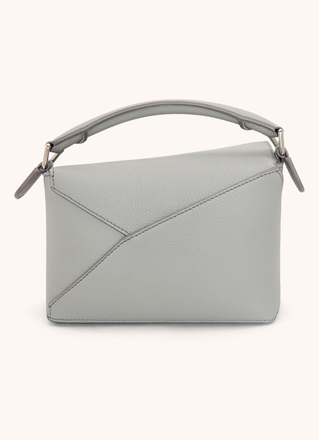 LOEWE Puzzle Edge Mini handtas van kalfsleer - detail 2 lichtgrijs