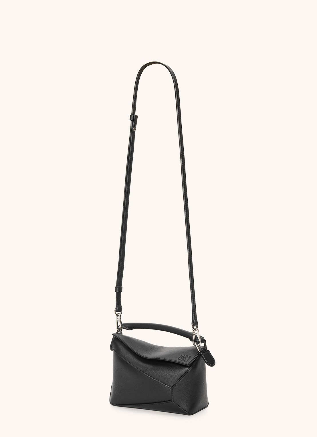 LOEWE Puzzle Edge Mini handtas van kalfsleer - detail 4 zwart