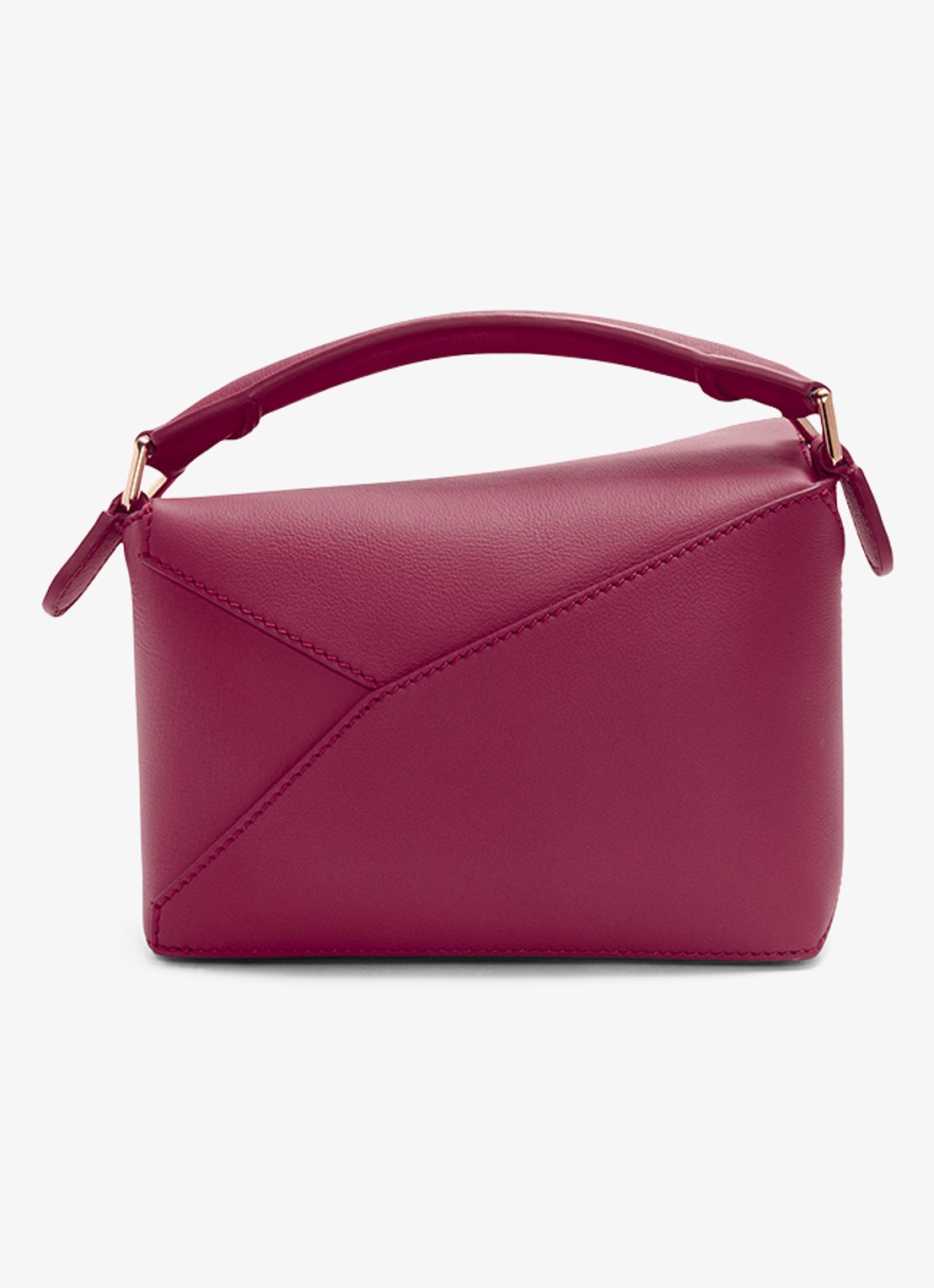 LOEWE Puzzle Edge Mini handtas van kalfsleer - achterkant 6 aubergine
