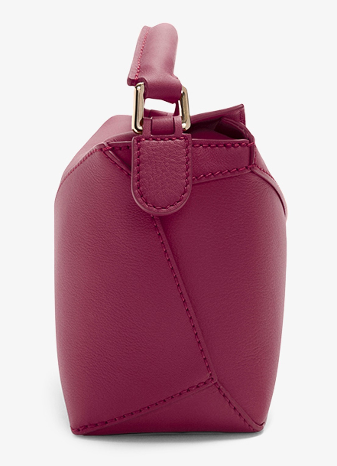 LOEWE Puzzle Edge Mini handtas van kalfsleer - detail aubergine