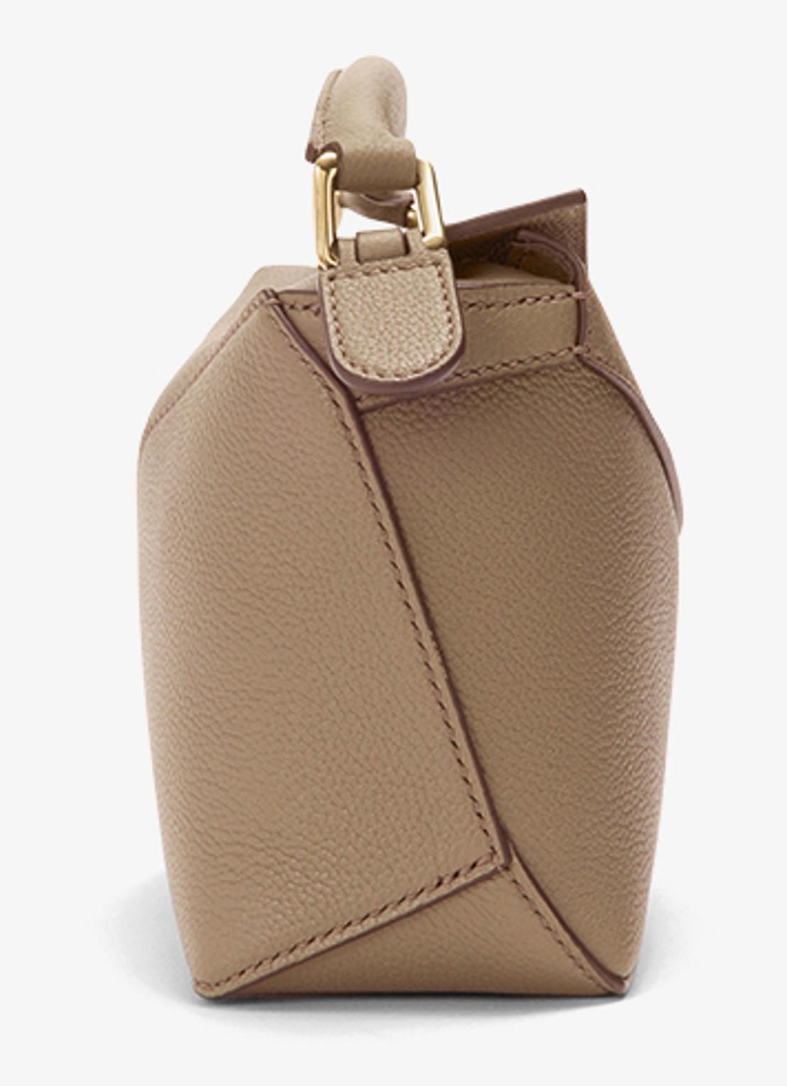 LOEWE Puzzle Edge Mini handtas van kalfsleer - detail 4 taupe