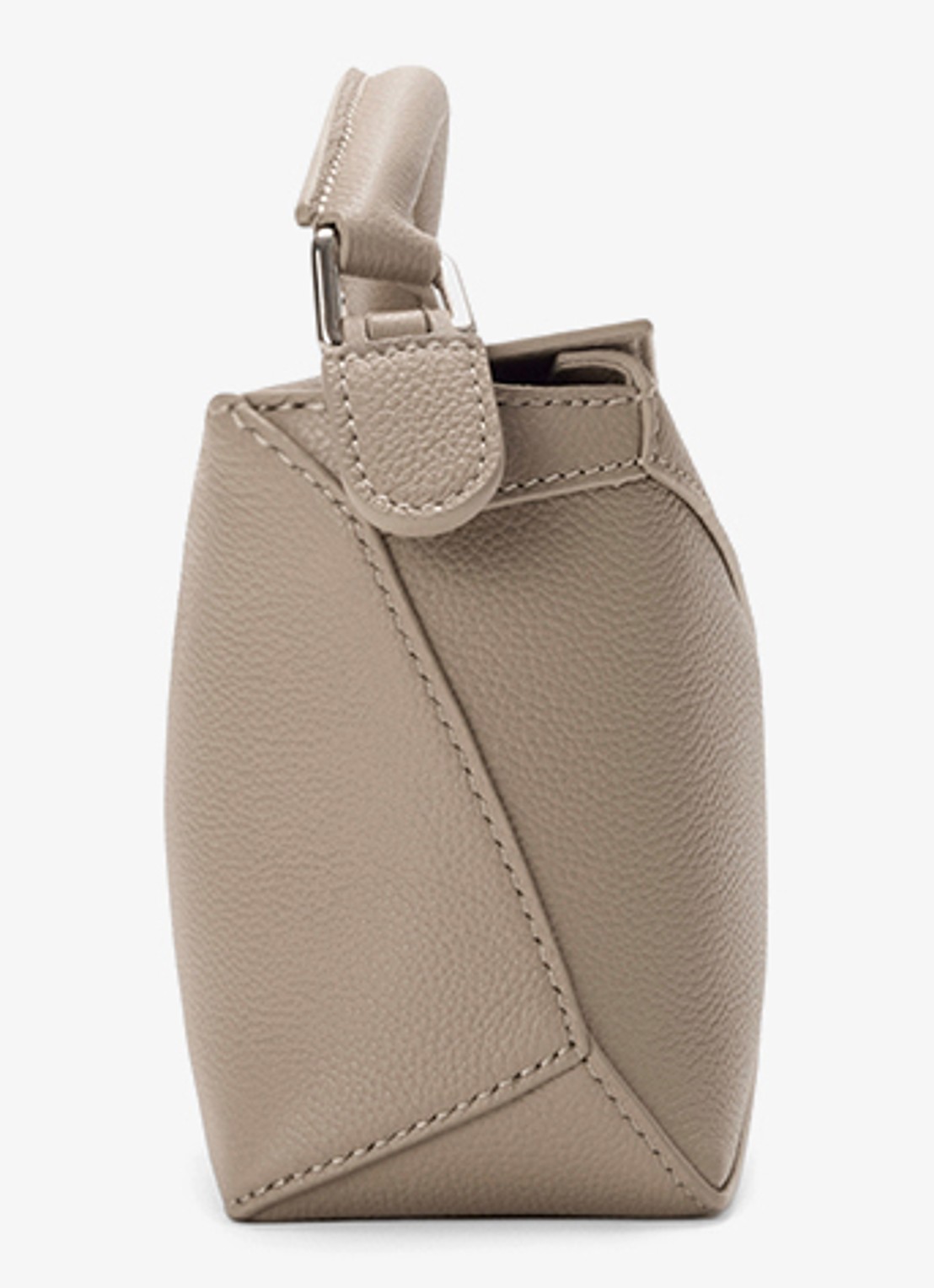 LOEWE Puzzle Edge Mini handtas van kalfsleer - detail 2 zand
