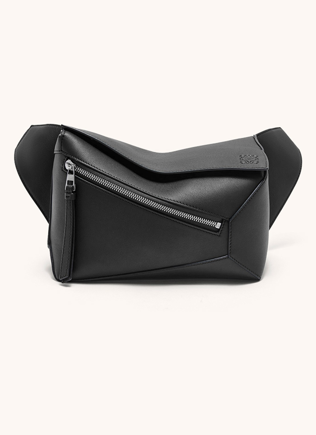LOEWE Puzzle Edge Small crossbodytas van kalfsleer - voorkant zwart