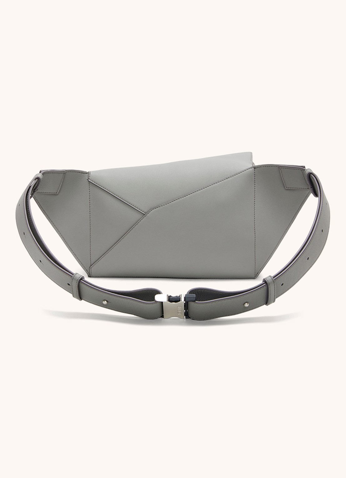 LOEWE Puzzle Edge Small crossbodytas van kalfsleer - achterkant 6 middengrijs