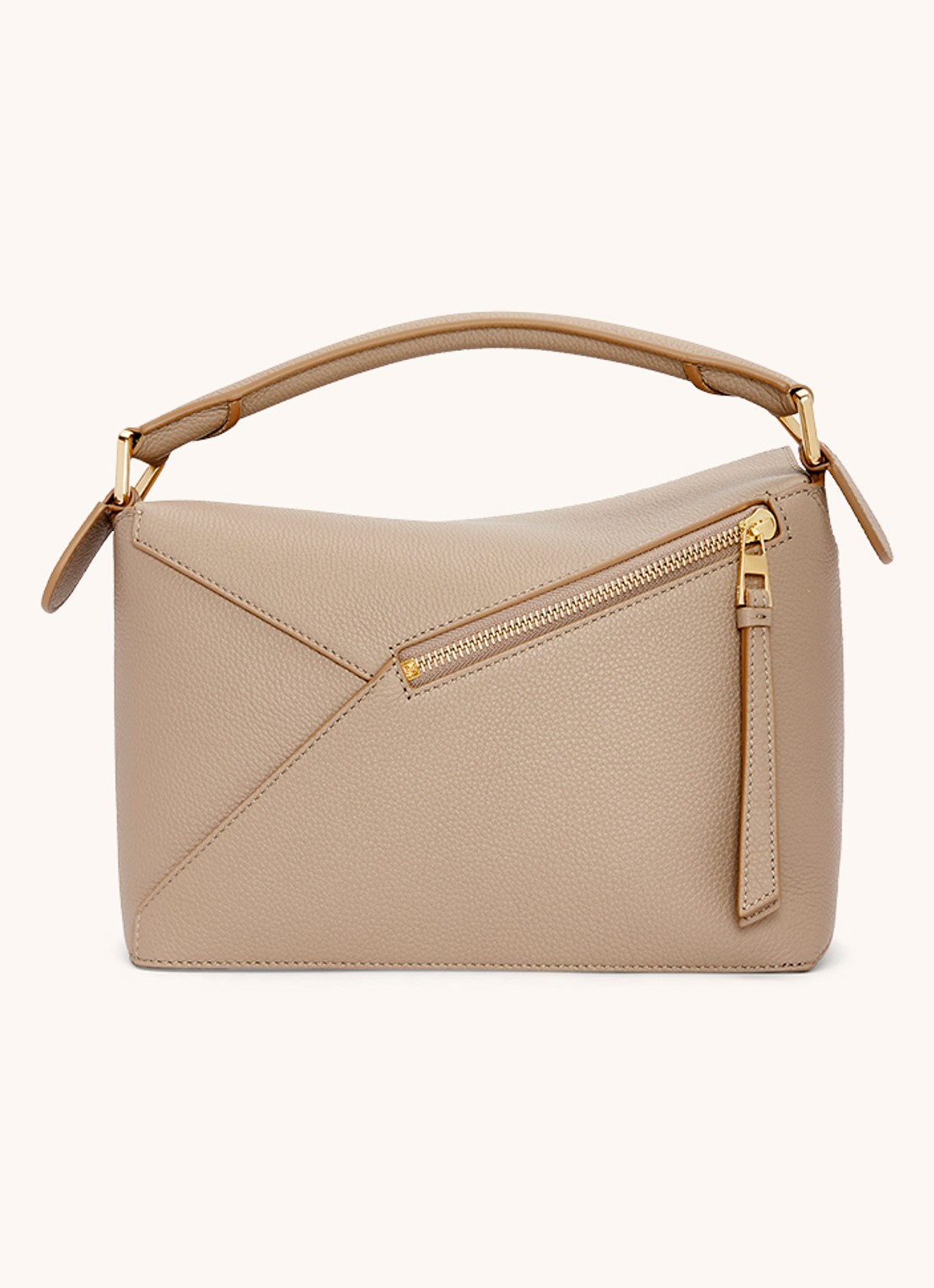 LOEWE Puzzle Edge Small handtas van kalfsleer - detail 4 zand