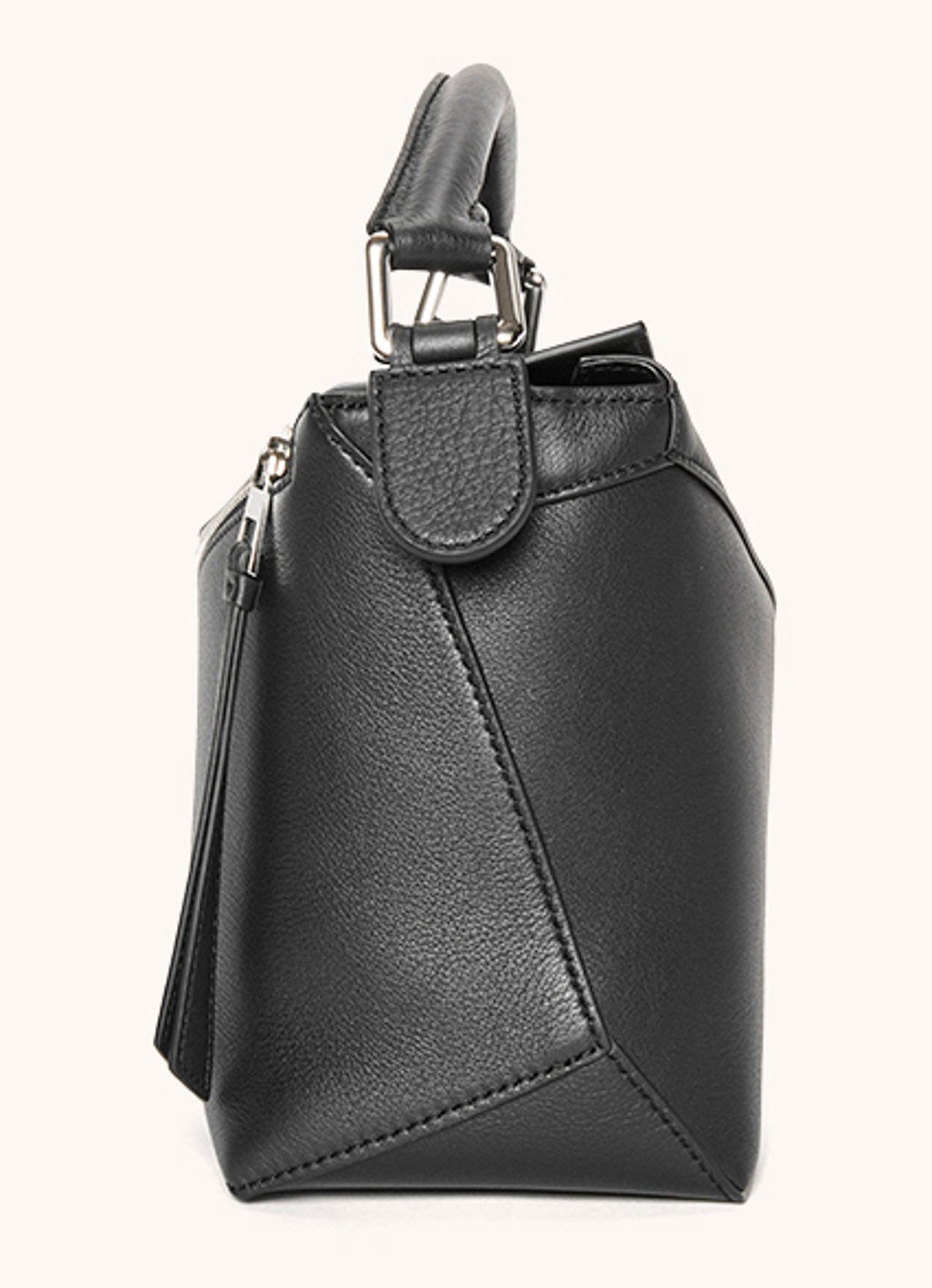 LOEWE Puzzle Edge Small handtas van kalfsleer - achterkant 3 zwart