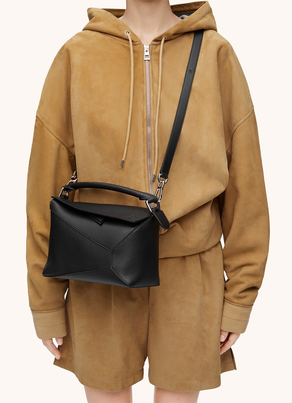 LOEWE Puzzle Edge Small handtas van kalfsleer - detail 8 zwart