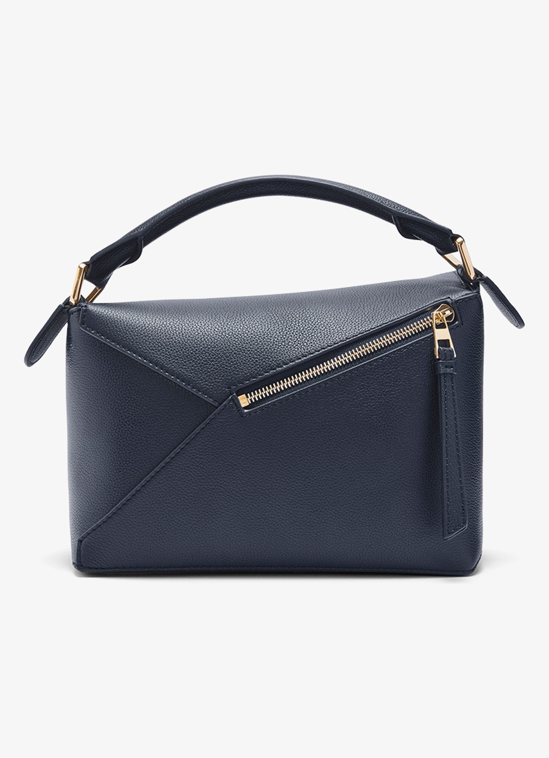 LOEWE Puzzle Edge Small handtas van kalfsleer - achterkant 3 donkerblauw