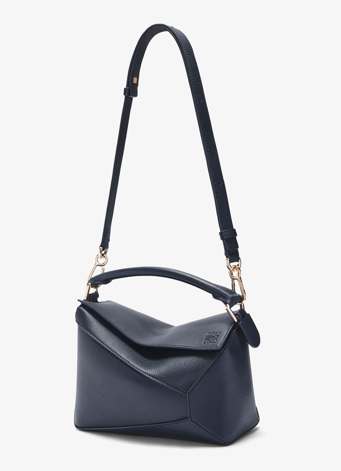 LOEWE Puzzle Edge Small handtas van kalfsleer - detail 5 donkerblauw