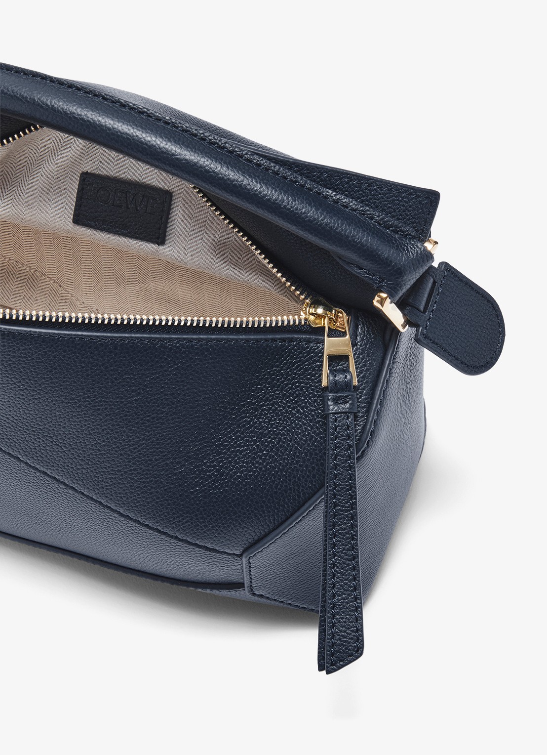 LOEWE Puzzle Edge Small handtas van kalfsleer - detail 7 donkerblauw