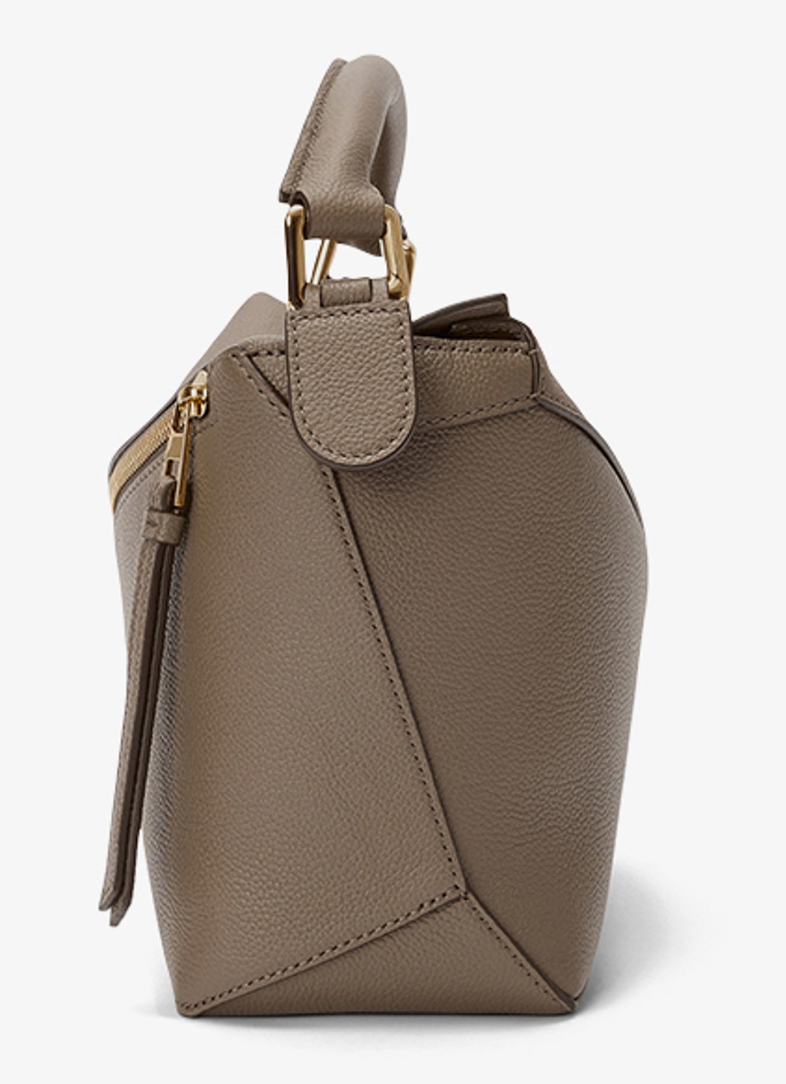 LOEWE Puzzle Edge Small handtas van kalfsleer - detail 3 taupe