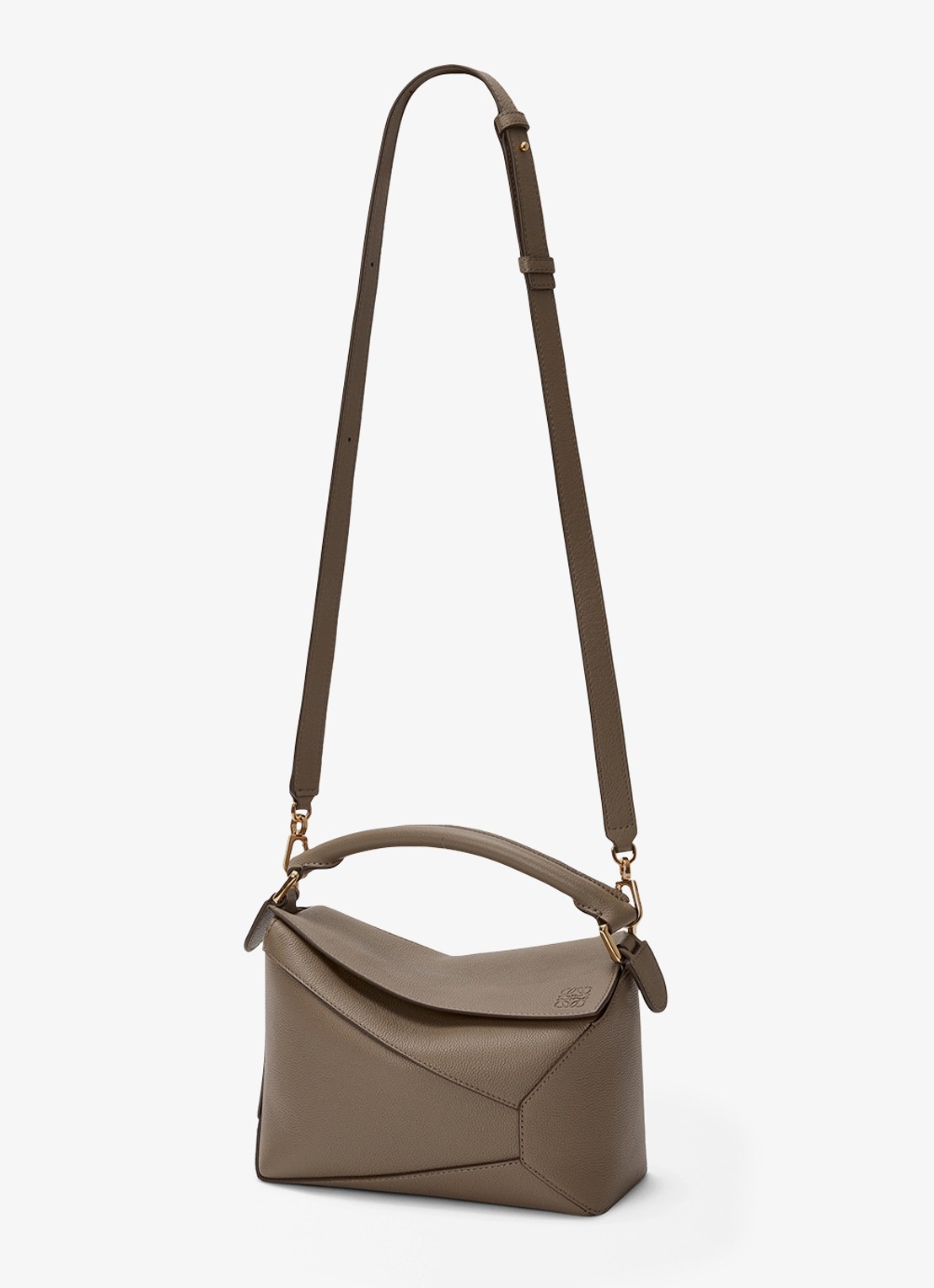 LOEWE Puzzle Edge Small handtas van kalfsleer - detail 5 taupe