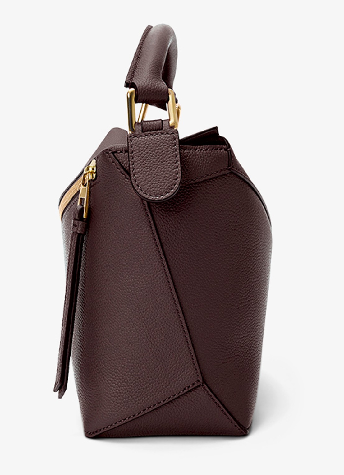 LOEWE Puzzle Edge Small handtas van kalfsleer - detail donkerbruin