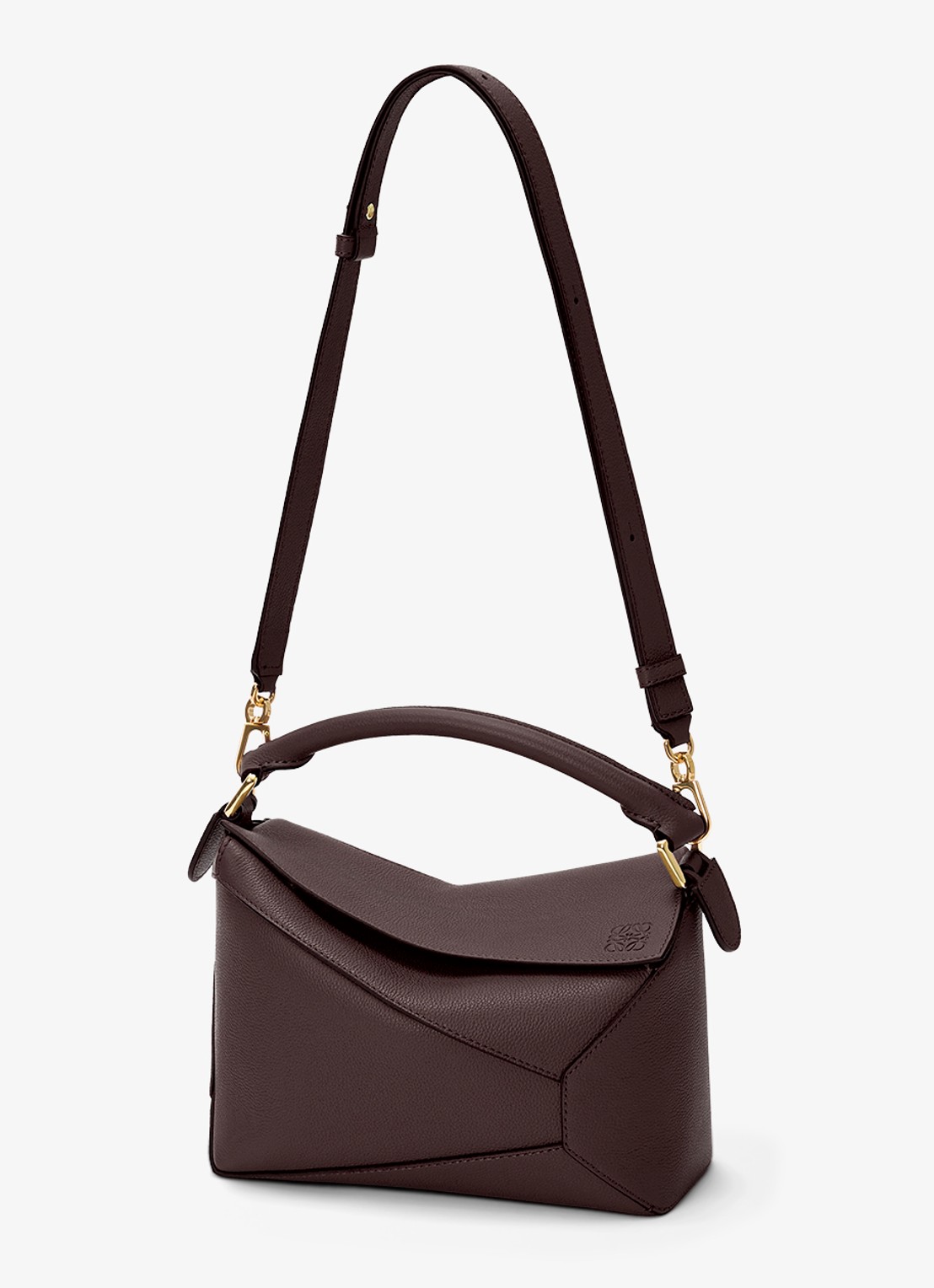 LOEWE Puzzle Edge Small handtas van kalfsleer - detail 2 donkerbruin