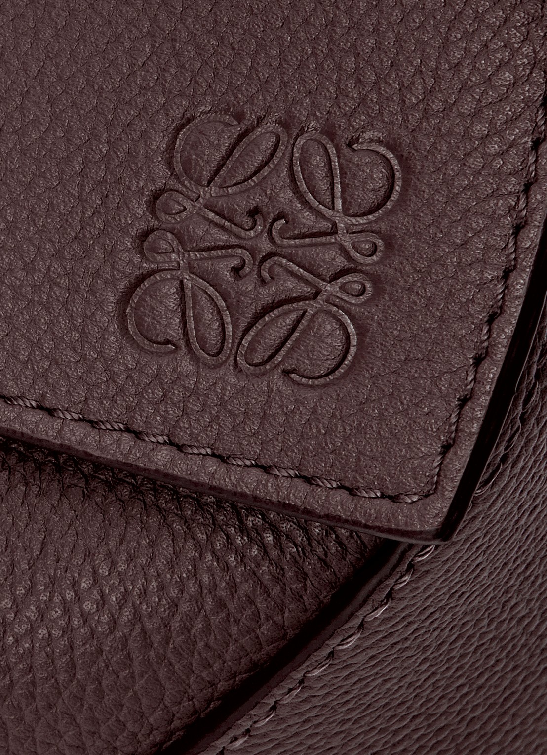 LOEWE Puzzle Edge Small handtas van kalfsleer - detail 4 donkerbruin
