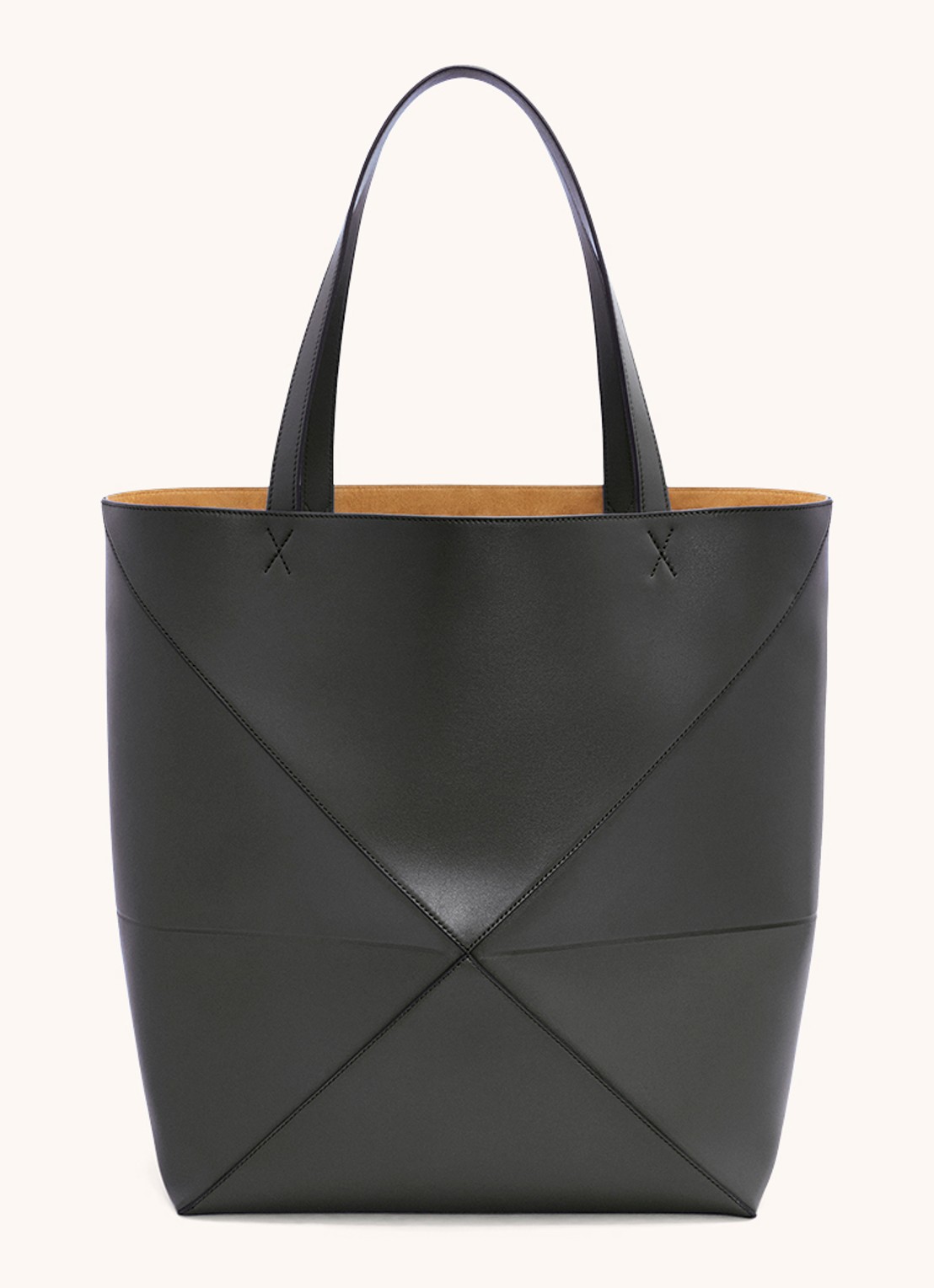 LOEWE Puzzle Fold Large shopper van kalfsleer - detail 2 zwart