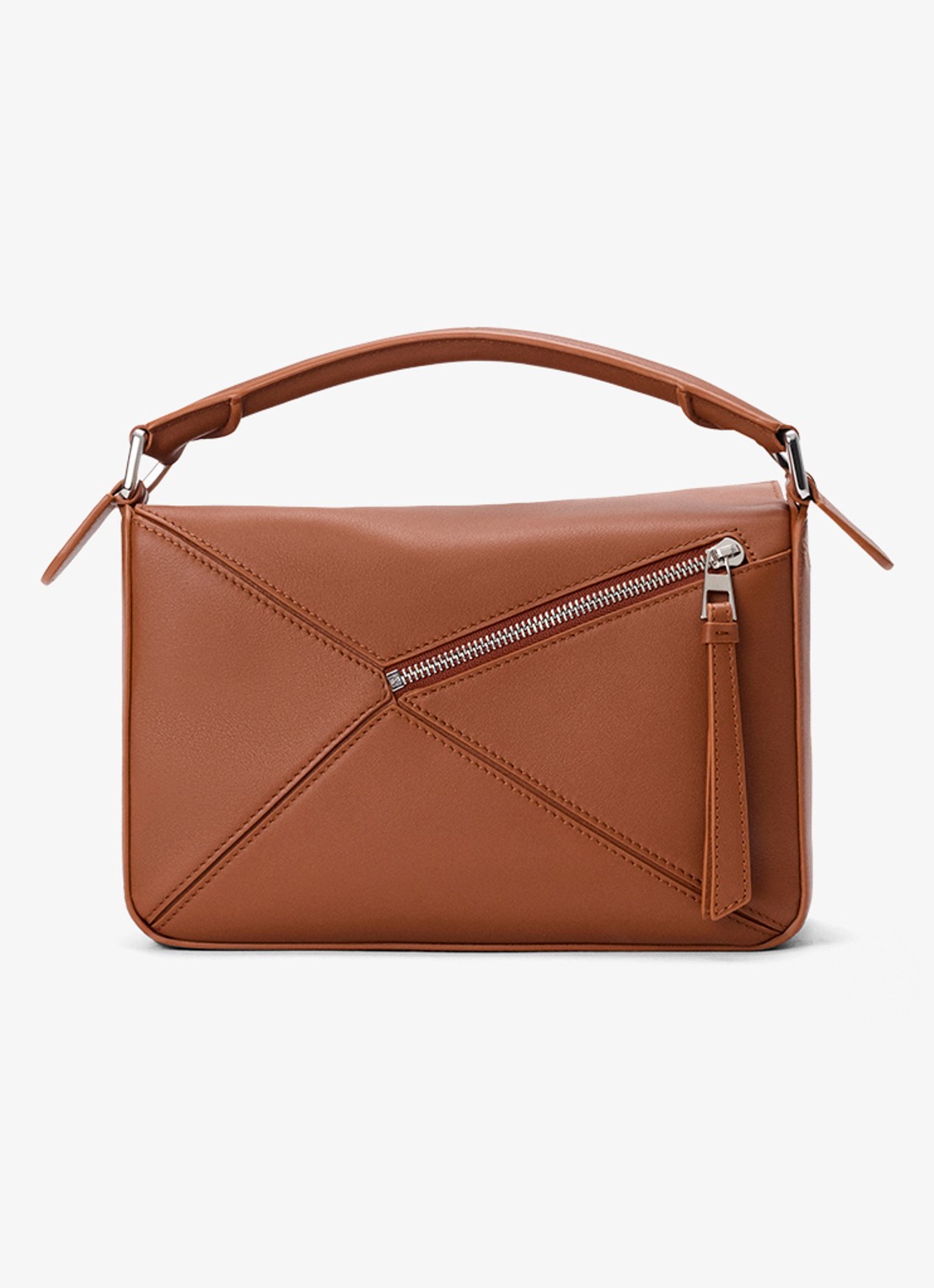 LOEWE Puzzle Layers Small handtas van kalfsleer - achterkant 3 bruin