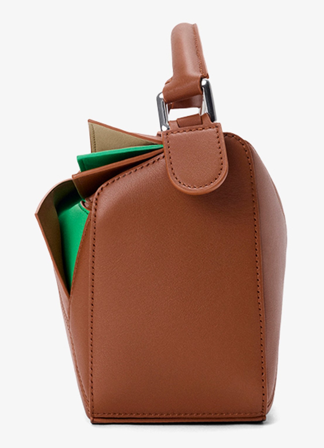 LOEWE Puzzle Layers Small handtas van kalfsleer - detail 4 bruin