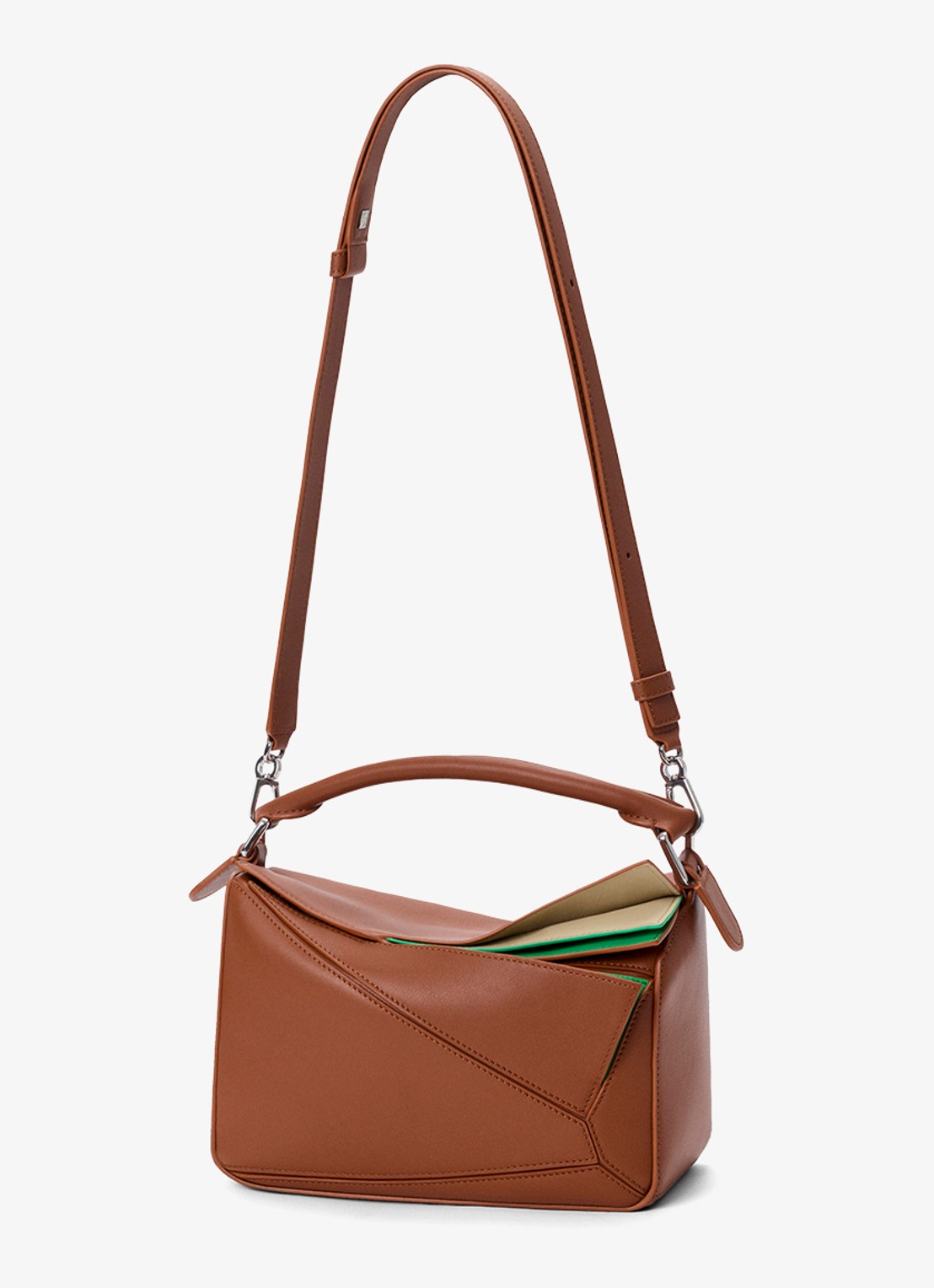 LOEWE Puzzle Layers Small handtas van kalfsleer - detail 5 bruin