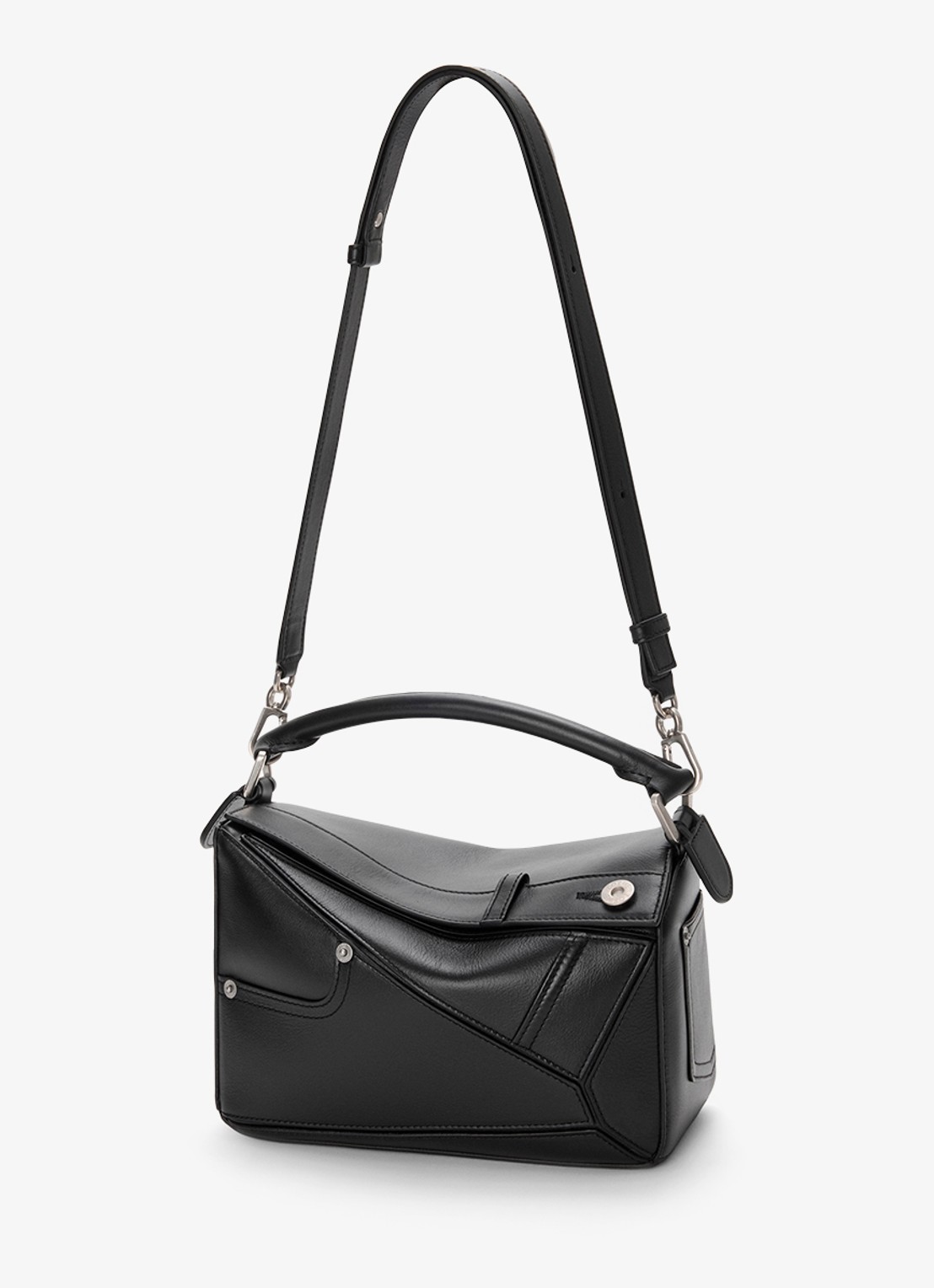 LOEWE Puzzle Panta S handtas van kalfsleer - detail 5 zwart