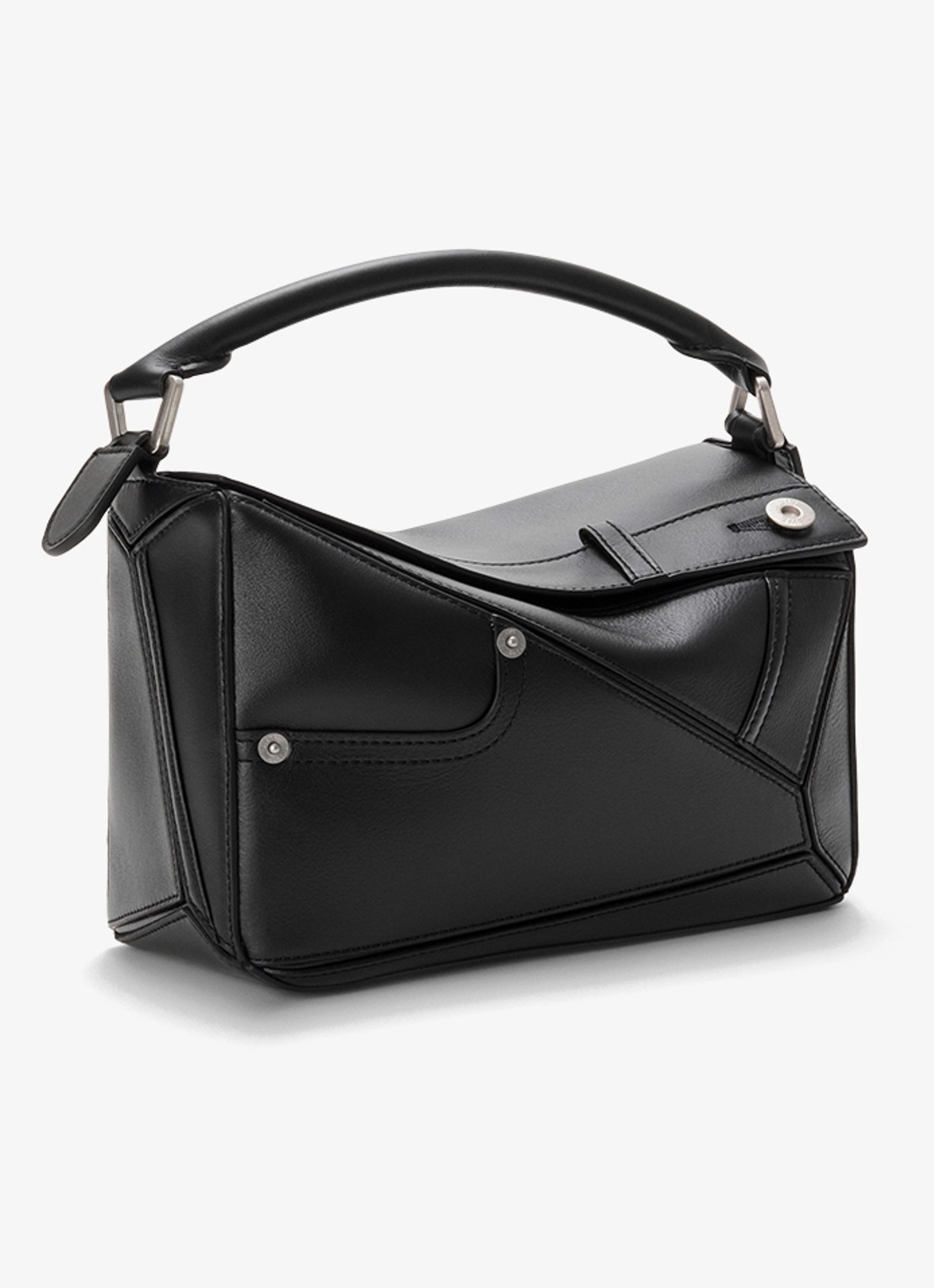 LOEWE Puzzle Panta S handtas van kalfsleer - voorkant 3 zwart