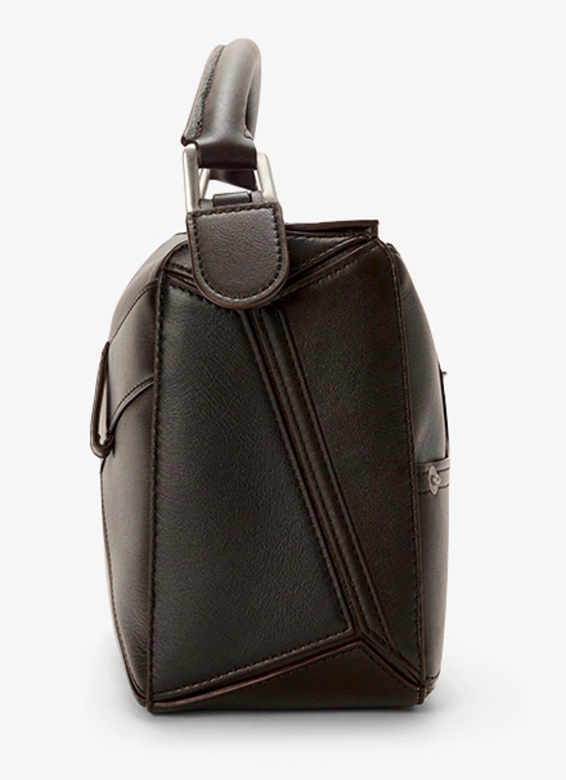 LOEWE Puzzle Panta S handtas van kalfsleer - detail 2 donkerbruin