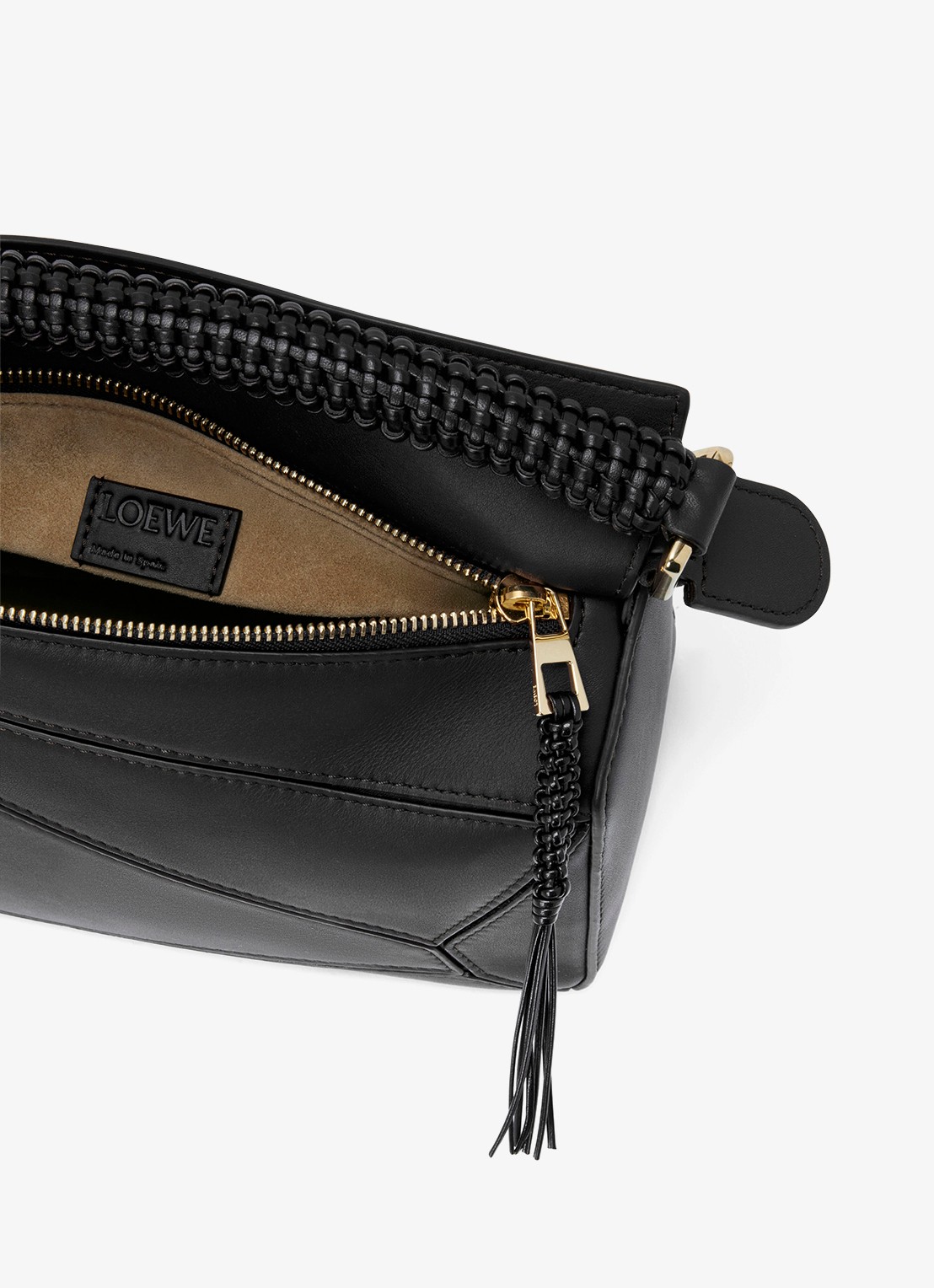 LOEWE Puzzle Small handtas van kalfsleer - detail 5 zwart