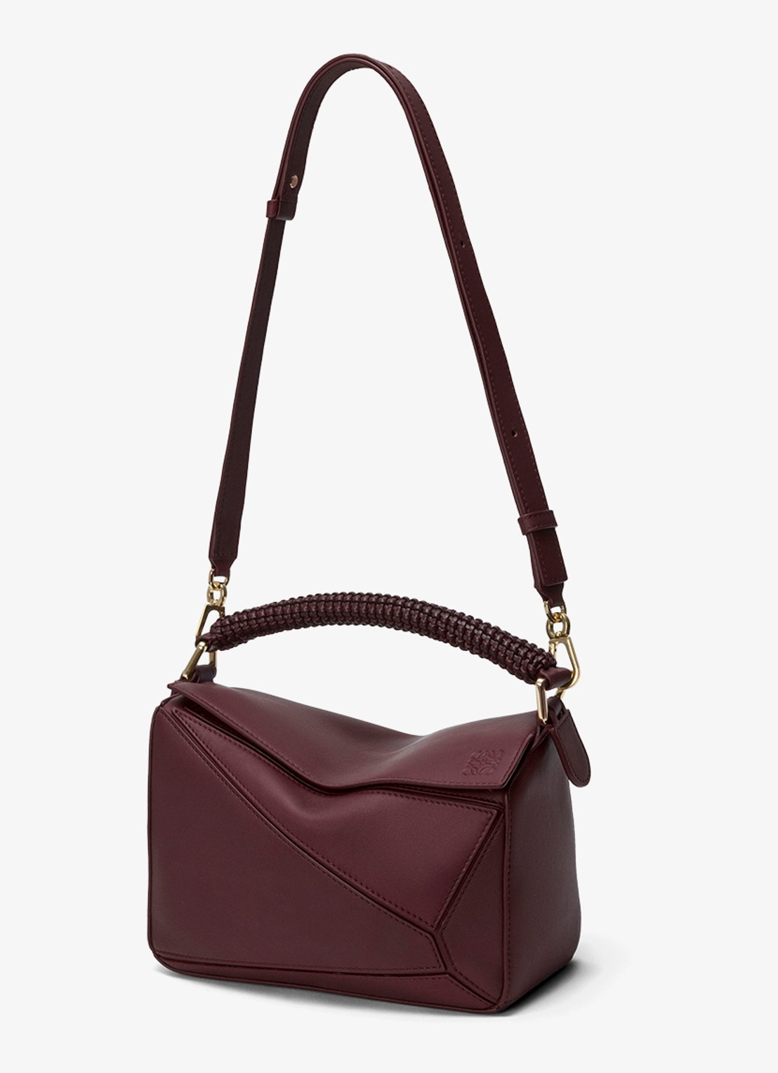LOEWE Puzzle Small handtas van kalfsleer - detail 5 bordeauxrood