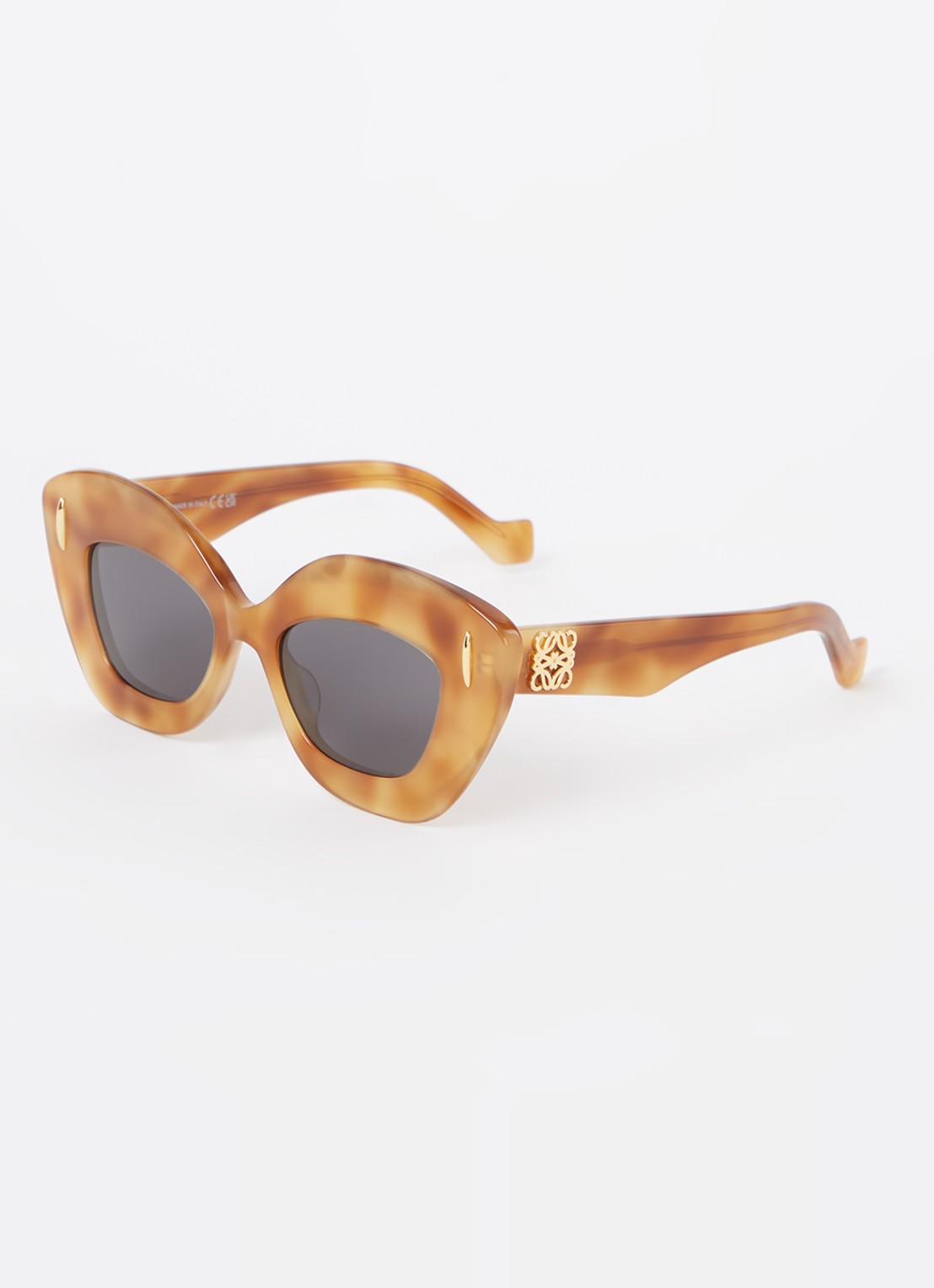 LOEWE Retro Screen zonnebril LW40127I - voorkant camel