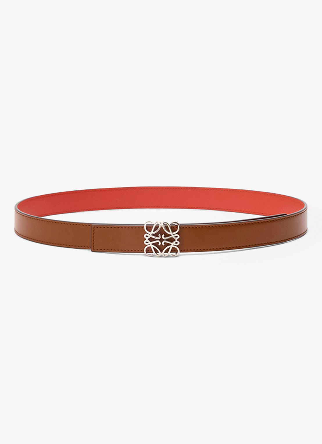 LOEWE Reversible riem van kalfsleer - voorkant bruin