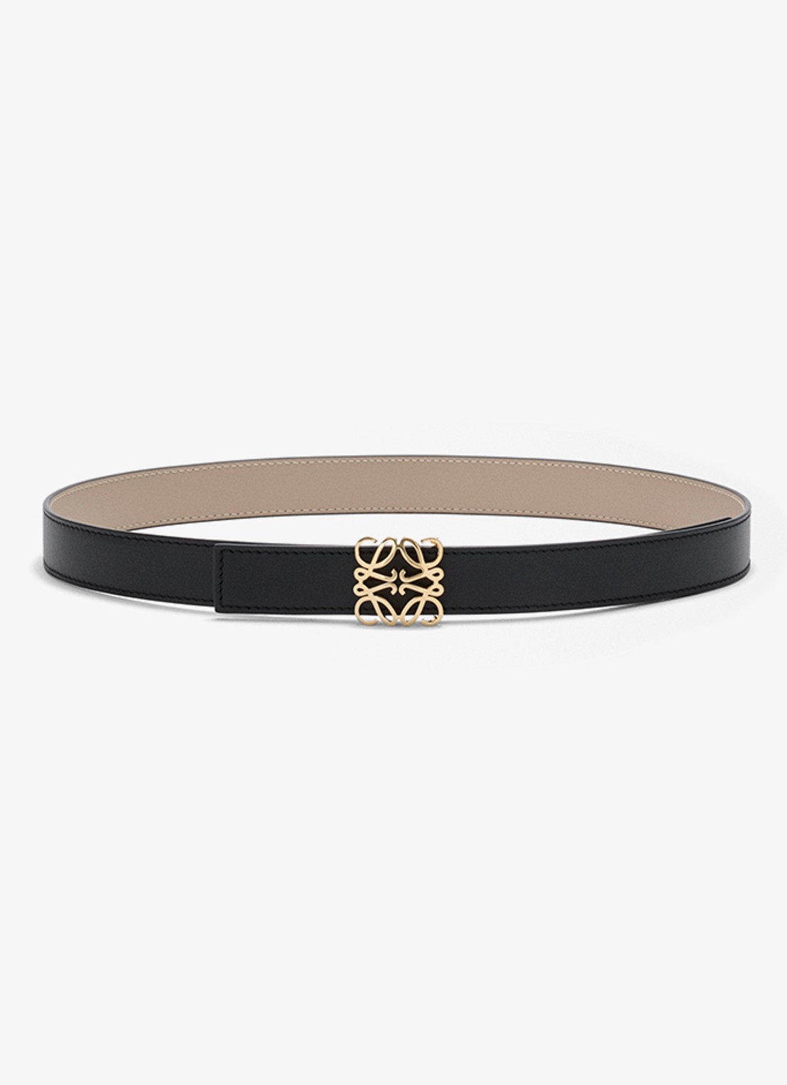 LOEWE Reversible riem van kalfsleer - voorkant 3 zwart