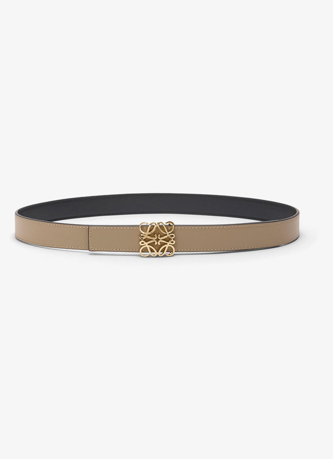 LOEWE Reversible riem van kalfsleer - voorkant 4 zwart