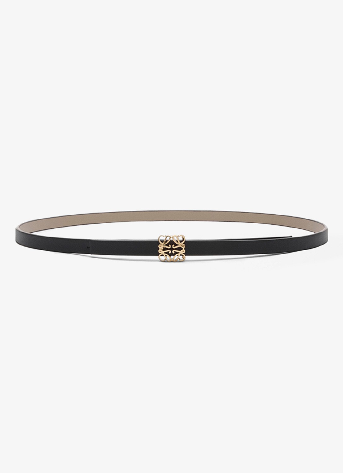 LOEWE Reversible riem van kalfsleer - voorkant 3 zwart