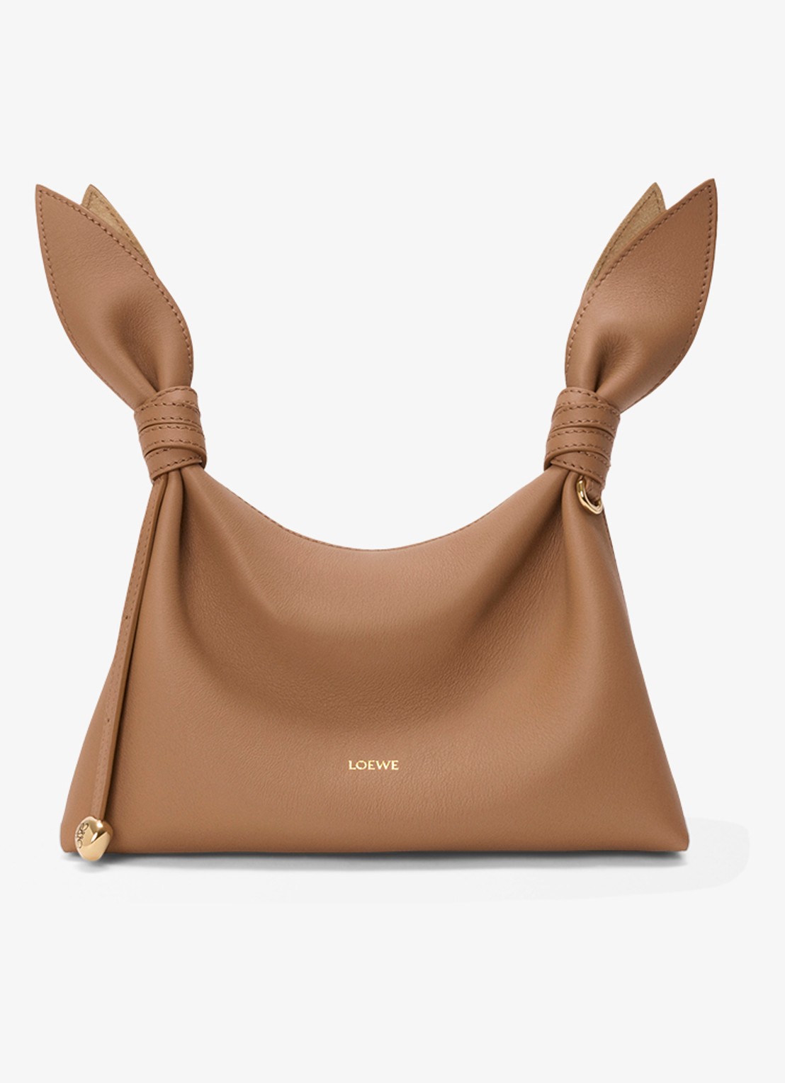 LOEWE Scarf Mini schoudertas van kalfsleer  - voorkant bruin