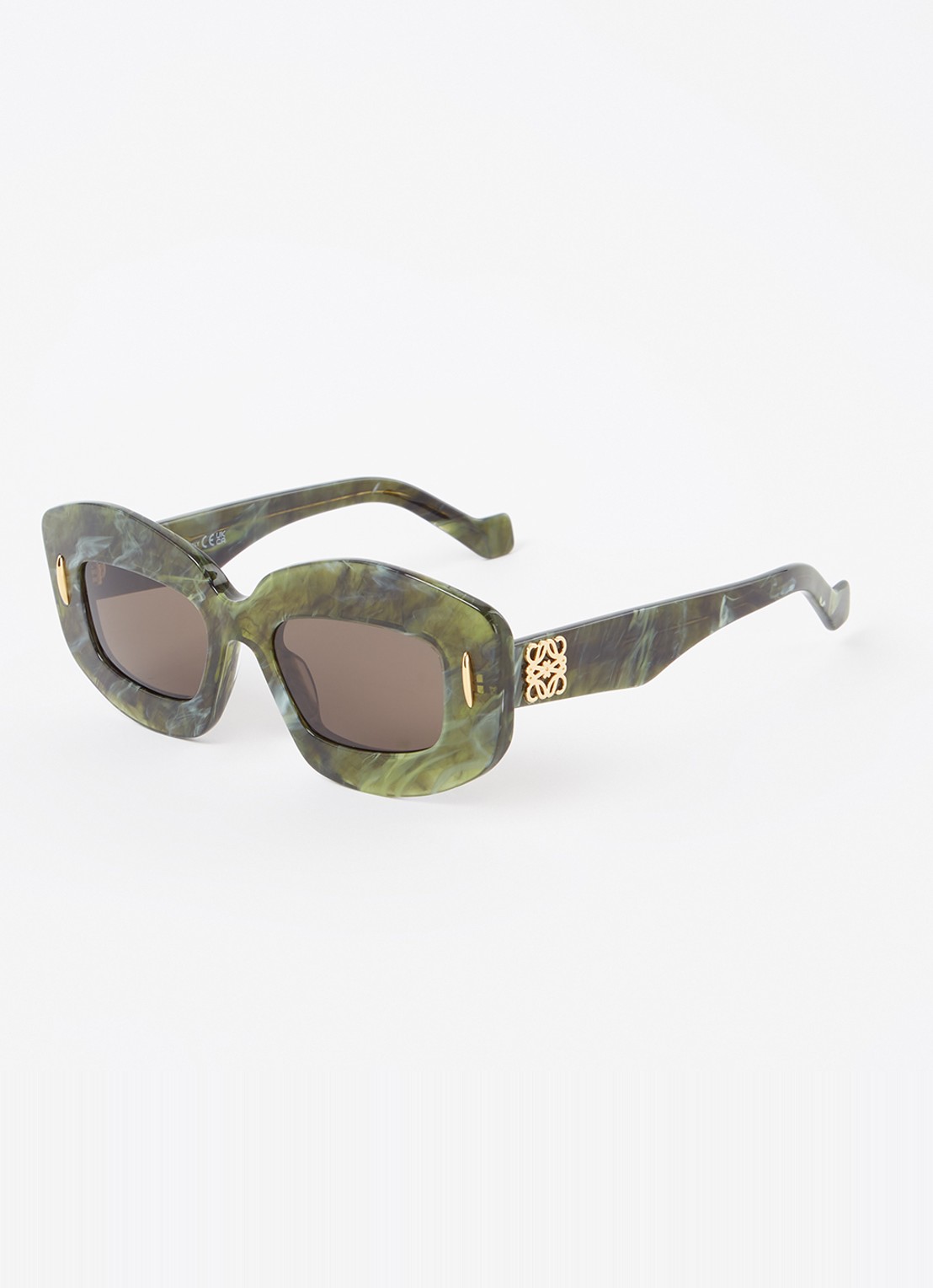LOEWE Screen zonnebril LW40114I - voorkant donkergroen