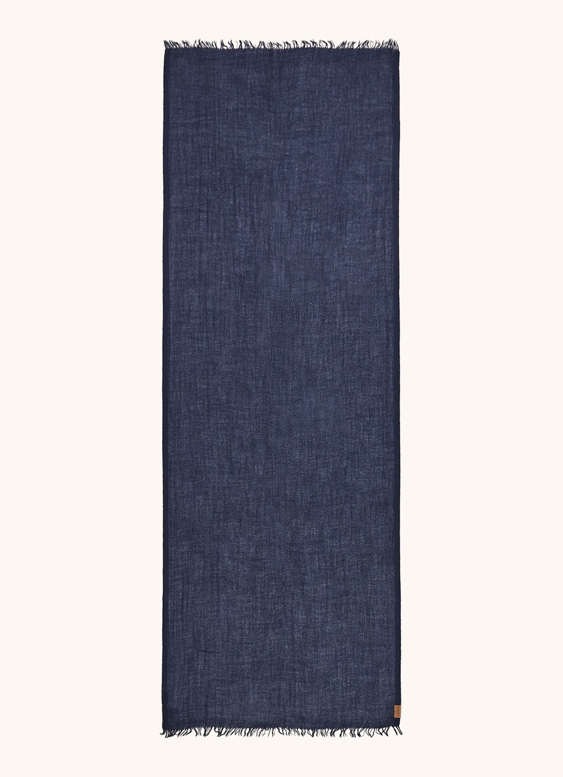 LOEWE Sjaal van kasjmier 195 x 70 cm - voorkant donkerblauw