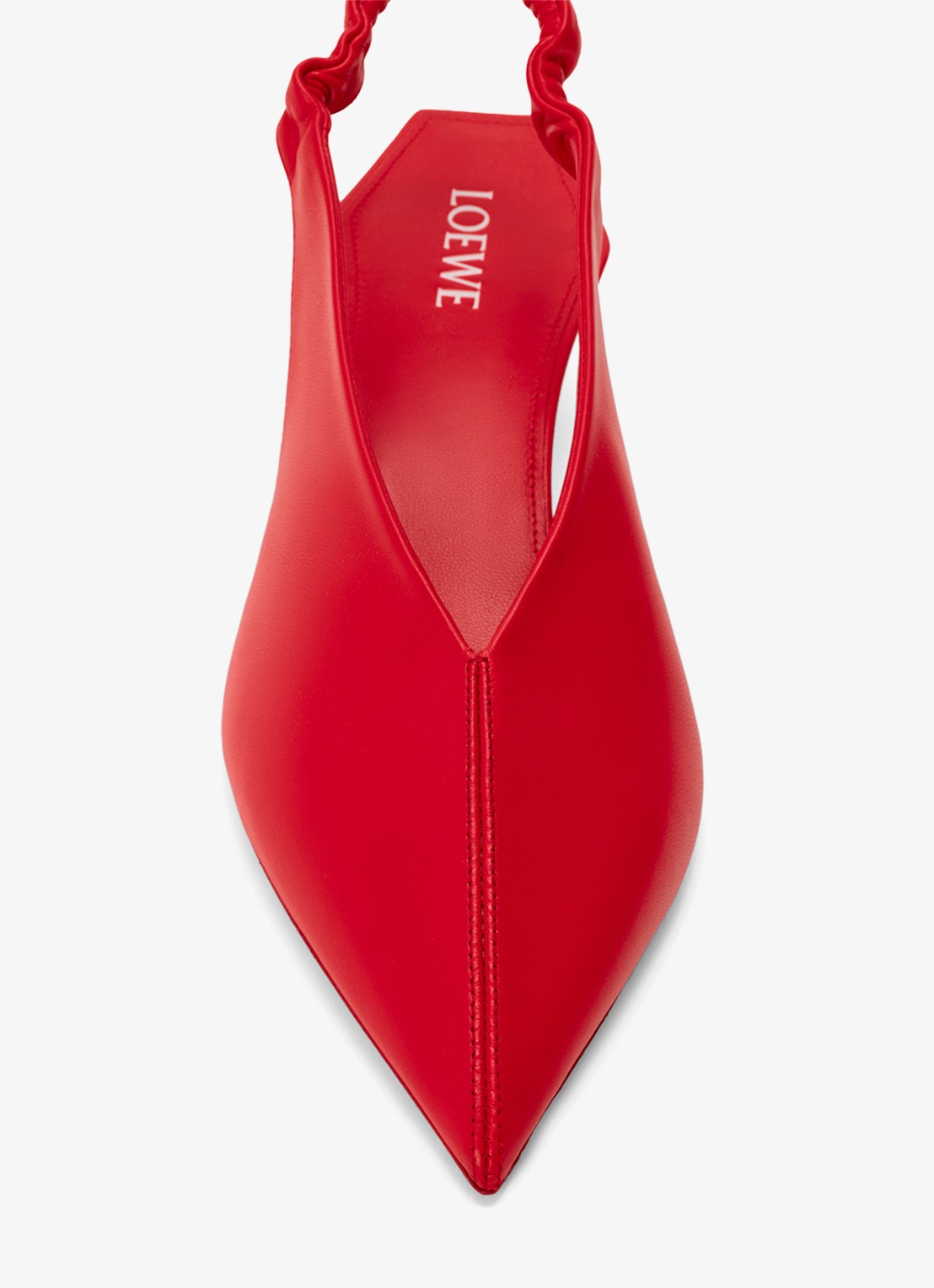 LOEWE Slingback van lamsleer - detail 2 rood