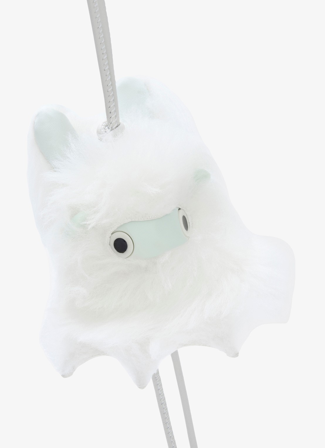 LOEWE Snow Bunny tasbedel van lamsleer - voorkant 2 wit