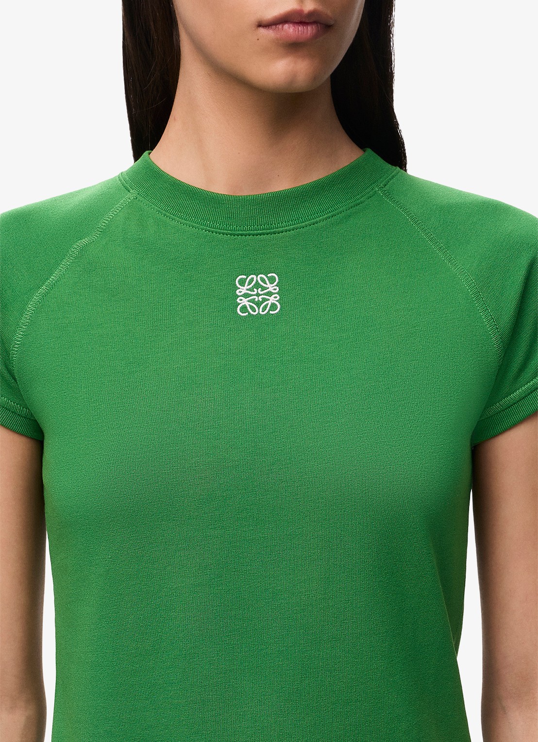LOEWE T-shirt met logo - detail 4 groen