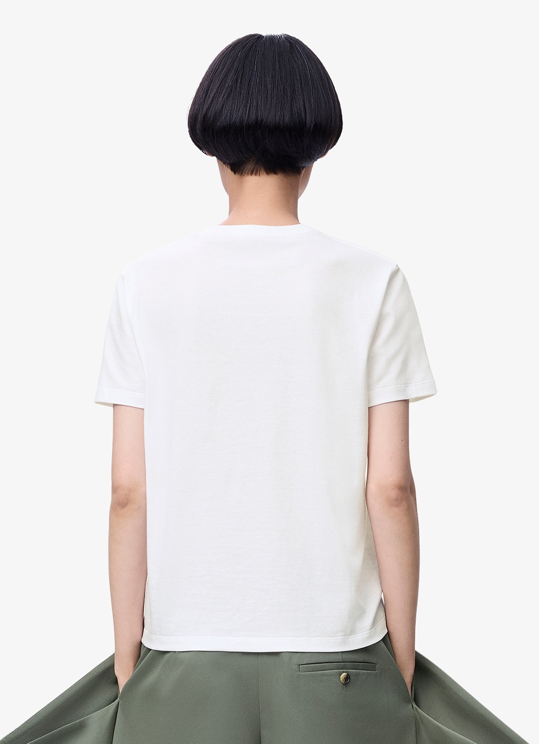 LOEWE T-shirt met logoborduring - achterkant 3 wit