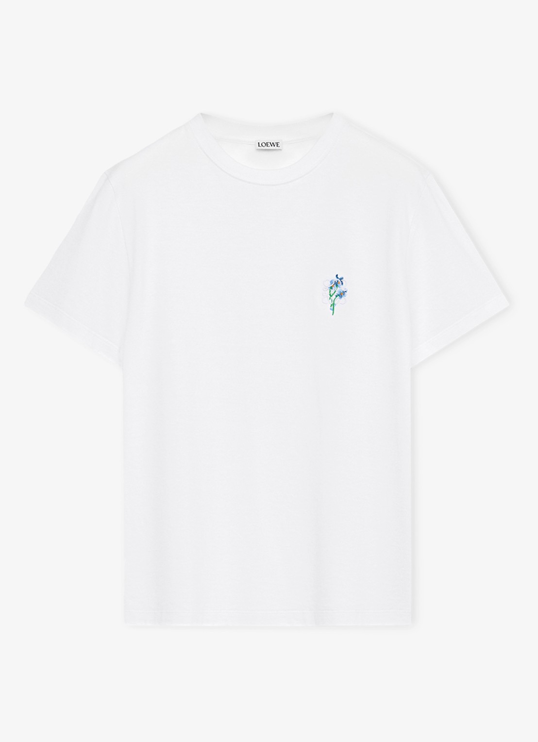 LOEWE T-shirt met logoborduring - voorkant wit