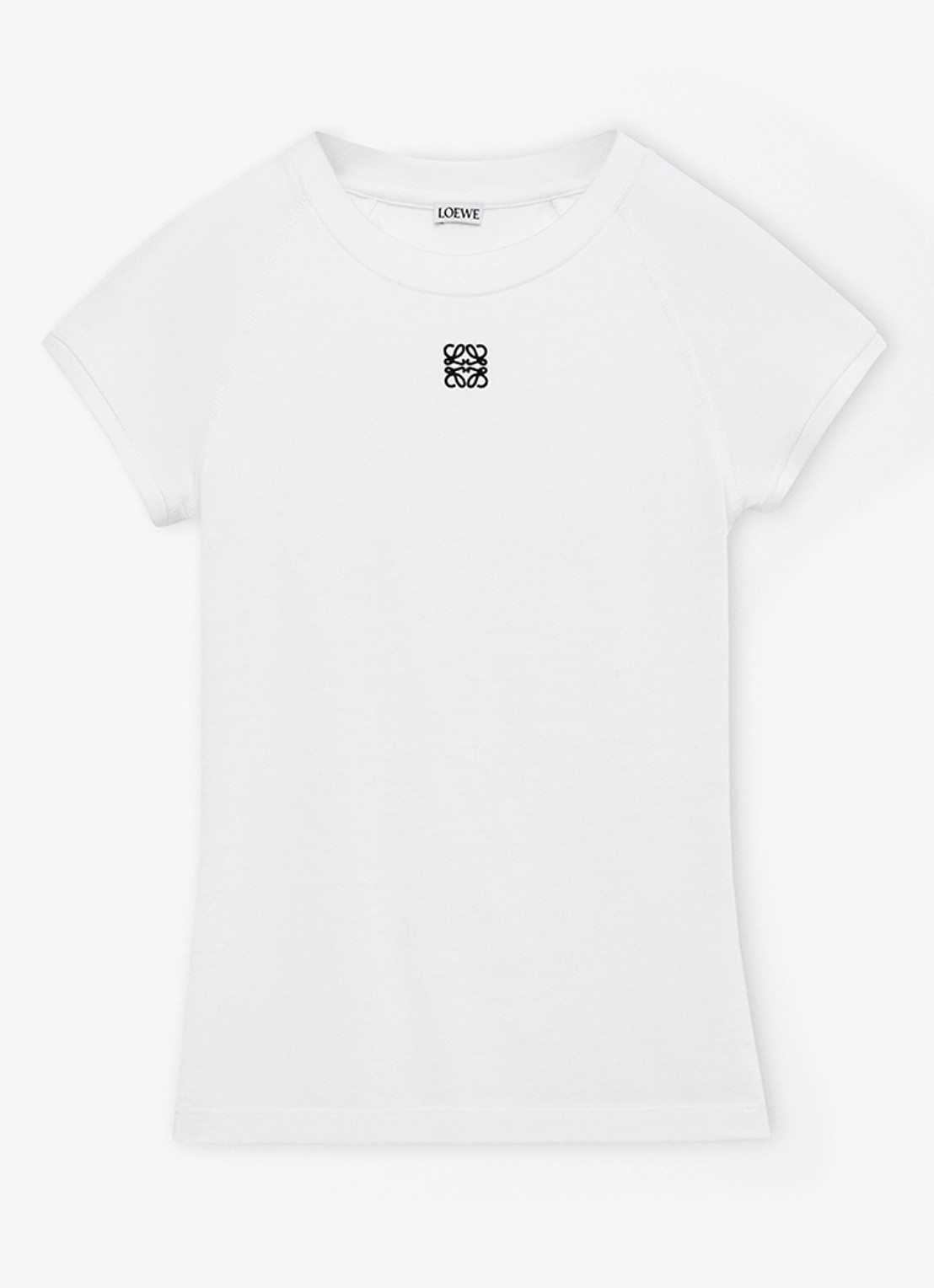 LOEWE T-shirt met logoborduring - voorkant wit