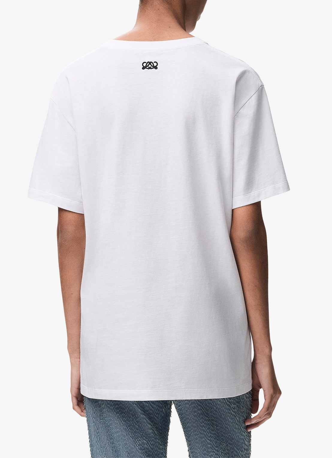 LOEWE T-shirt met logoborduring - achterkant 8 wit