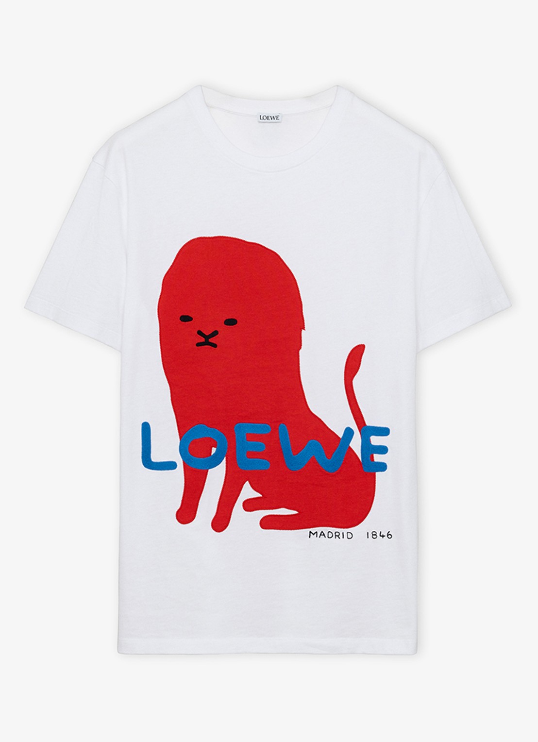 LOEWE T-shirt met logoborduring - voorkant 6 wit