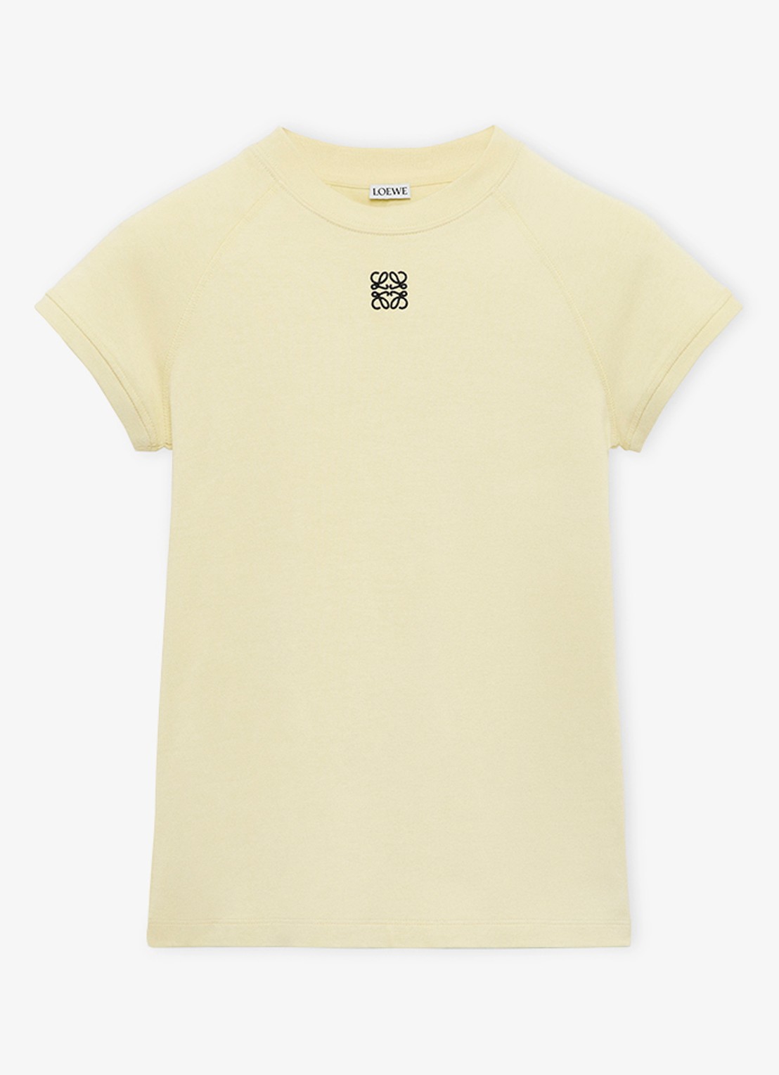 LOEWE T-shirt met logoborduring - voorkant lichtgeel