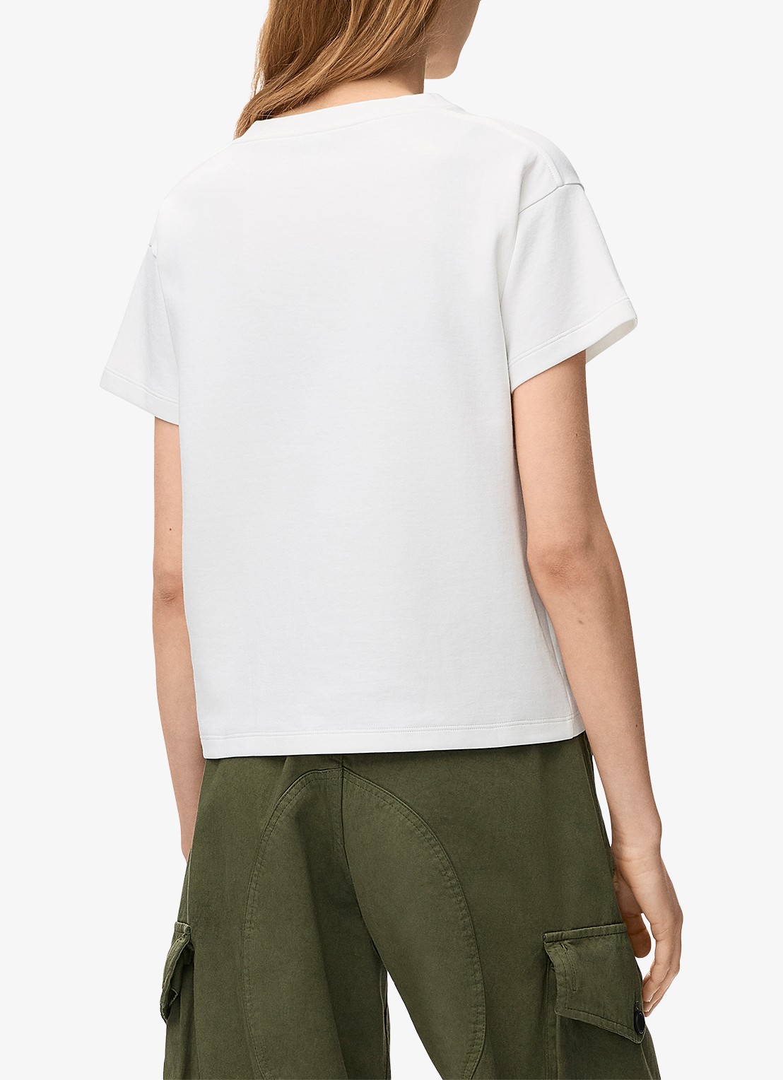 LOEWE T shirt met logoborduring - achterkant 3 wit