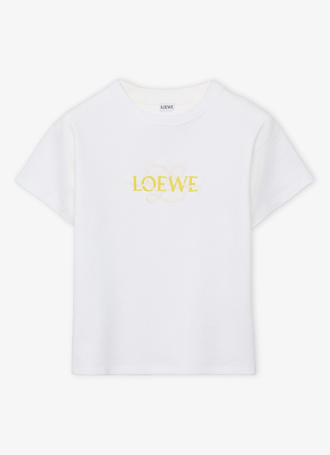 LOEWE T shirt met logoborduring - voorkant 4 wit