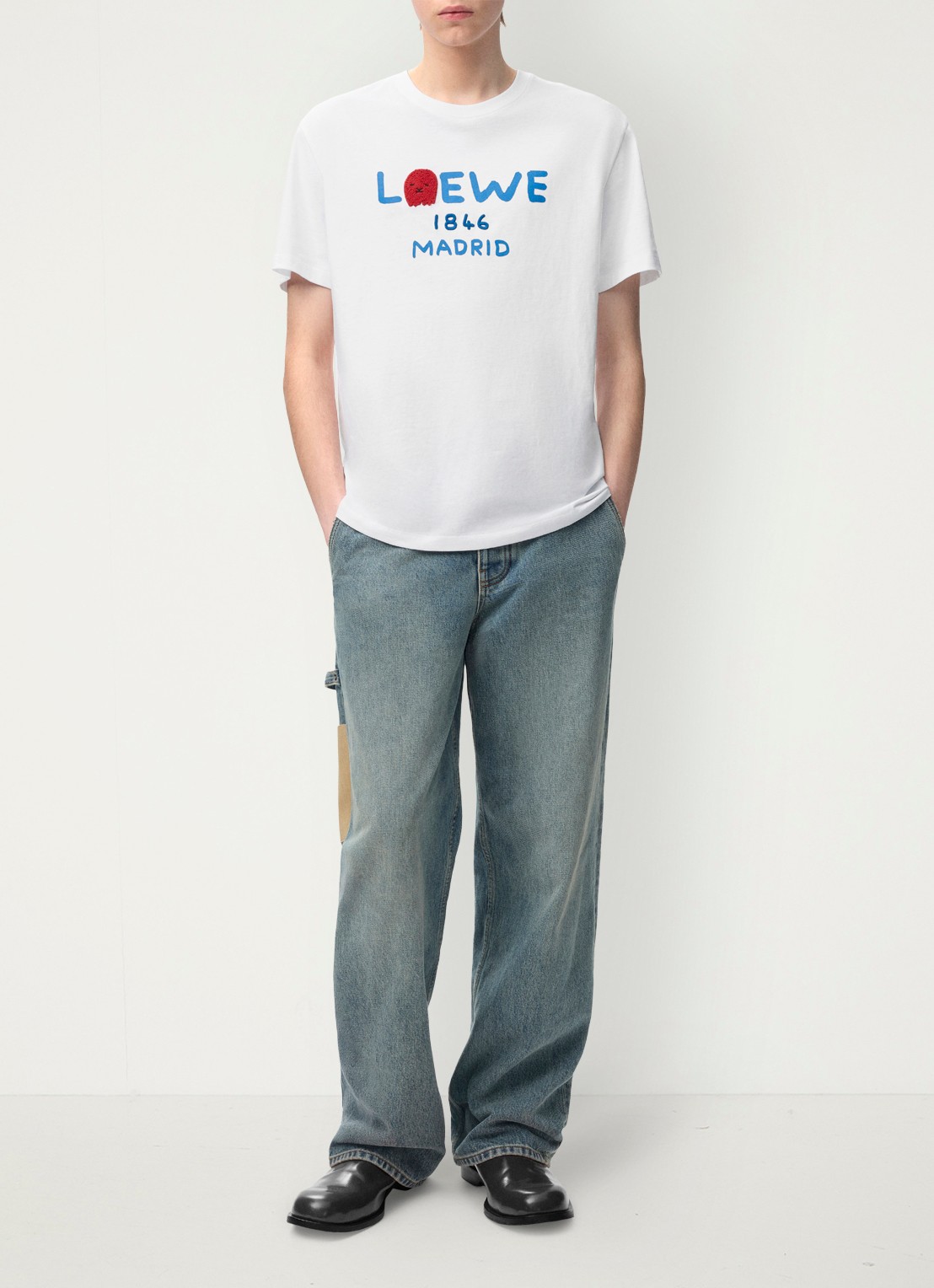 LOEWE T-shirt met logoprint - voorkant 8 wit