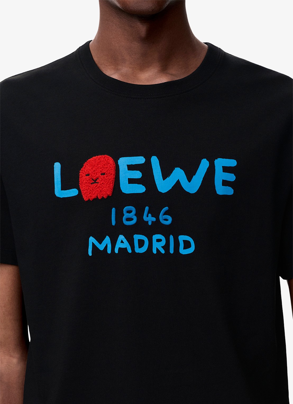 LOEWE T-shirt met logoprint - detail 2 zwart